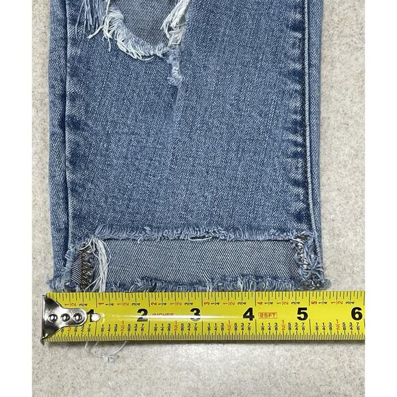 One X OneTeaspoon Distressed Baggy Jeans Women’s Size 26 Raw Ankle Hem 26”x23” - Picture 9 of 16
